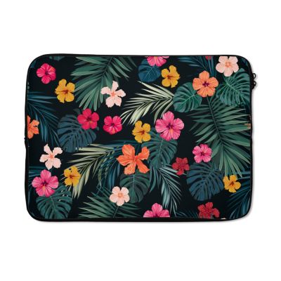 MuchoWow Laptop Hülle Dschungel Blätter Blumen Mädchen Kind