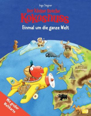 Buch - Der kleine Drache Kokosnuss: Einmal um die ganze Welt, Kinderatlas