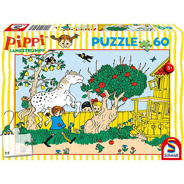 Kinderpuzzle Pippi, Das stärkste Mädchen der Welt, 60 Teile