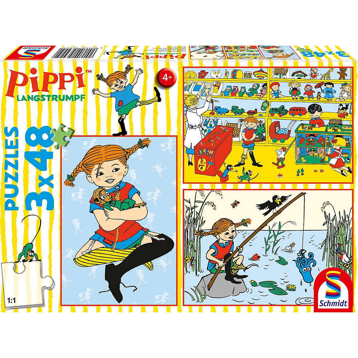 Kinderpuzzle Pippi Welt wie sie mir gefällt 3x48 Teile