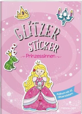 Image of Buch - Glitzer Sticker Malbuch. Prinzessinnen