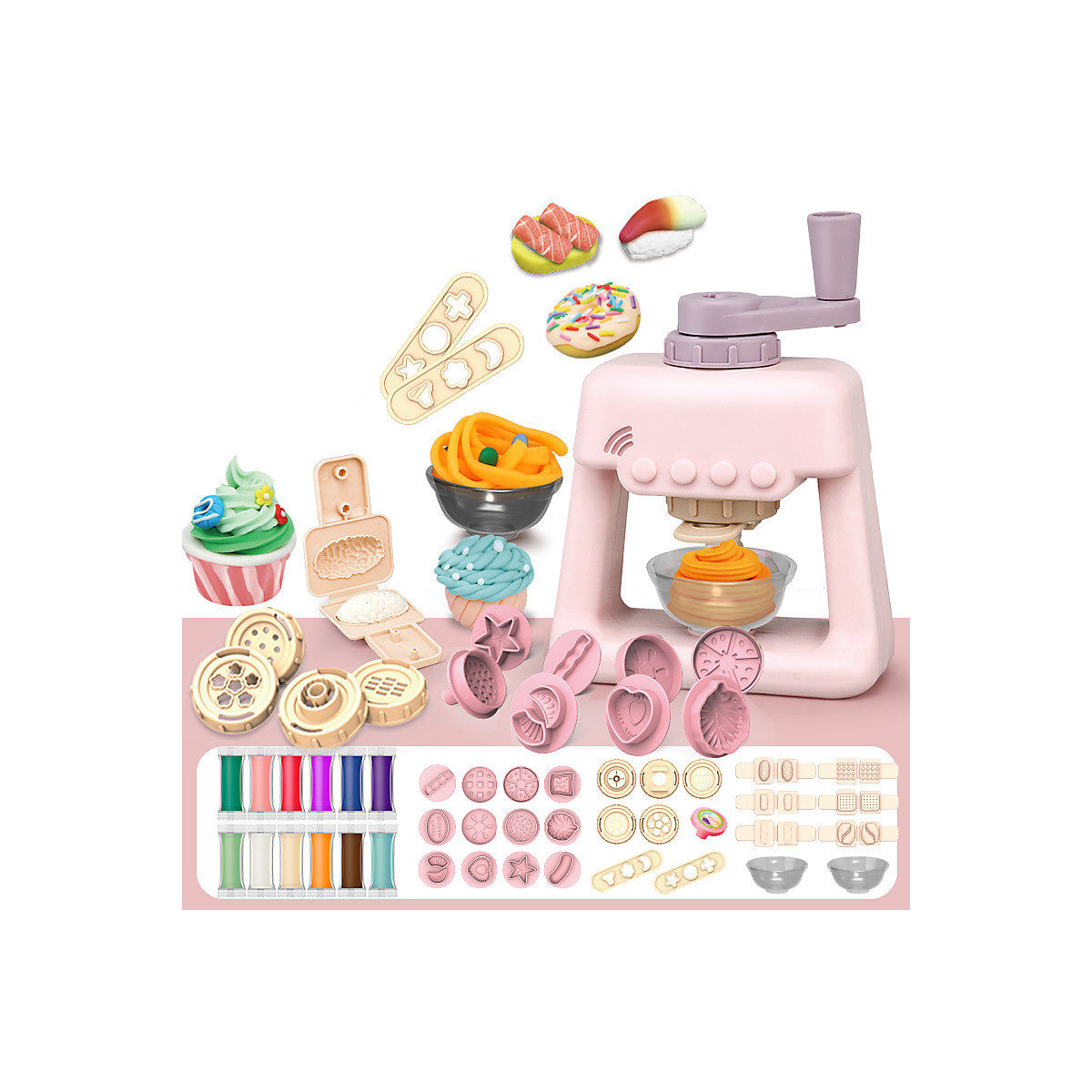 Brighten Handgefertigtes Plastilin-Werkzeugset für Kinder Maschine zur Herstellung von Tonnudeleis und Burgern