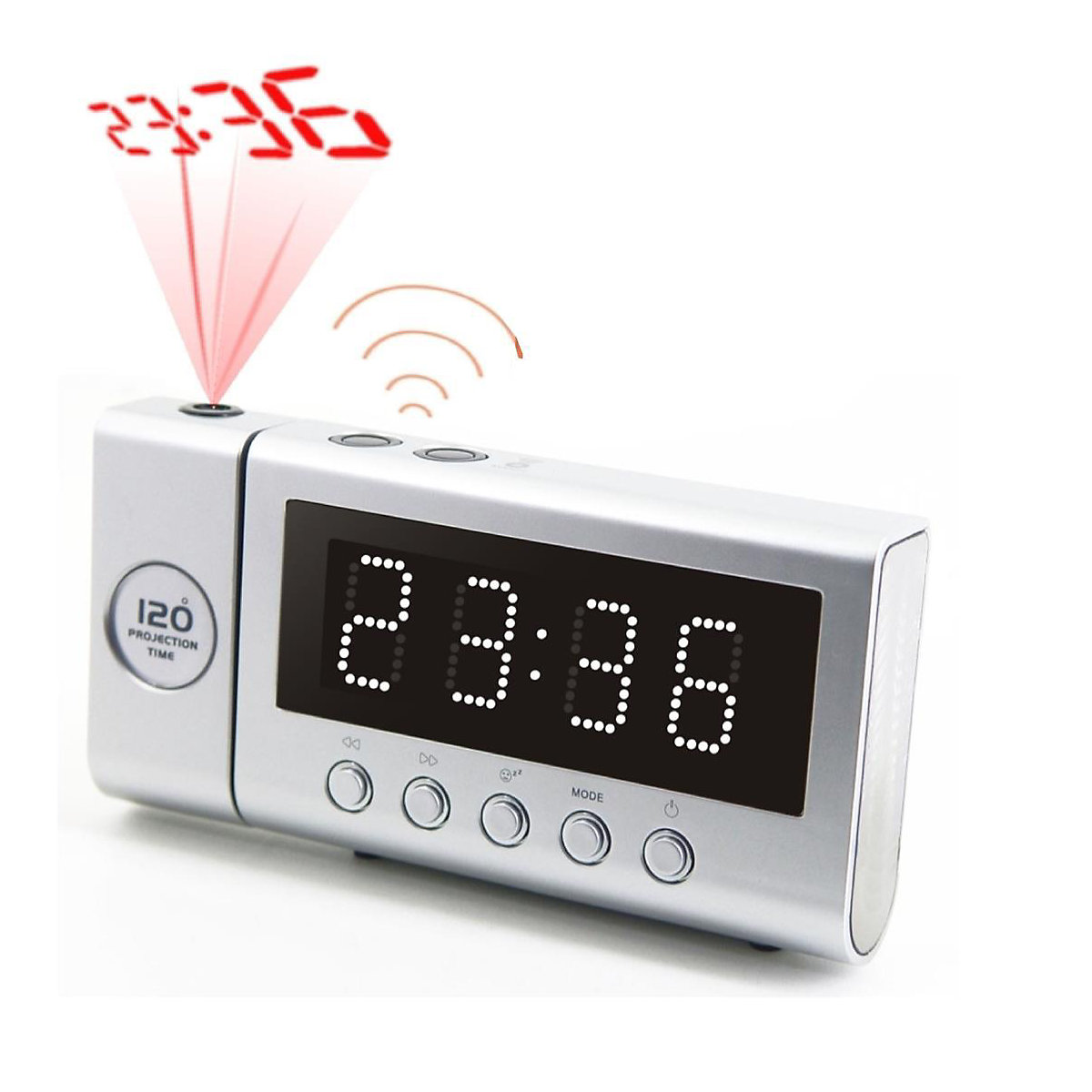 soundmaster FUR6100SI Projektionswecker Funkwecker Uhrenradio Projektion Dual Alarm
