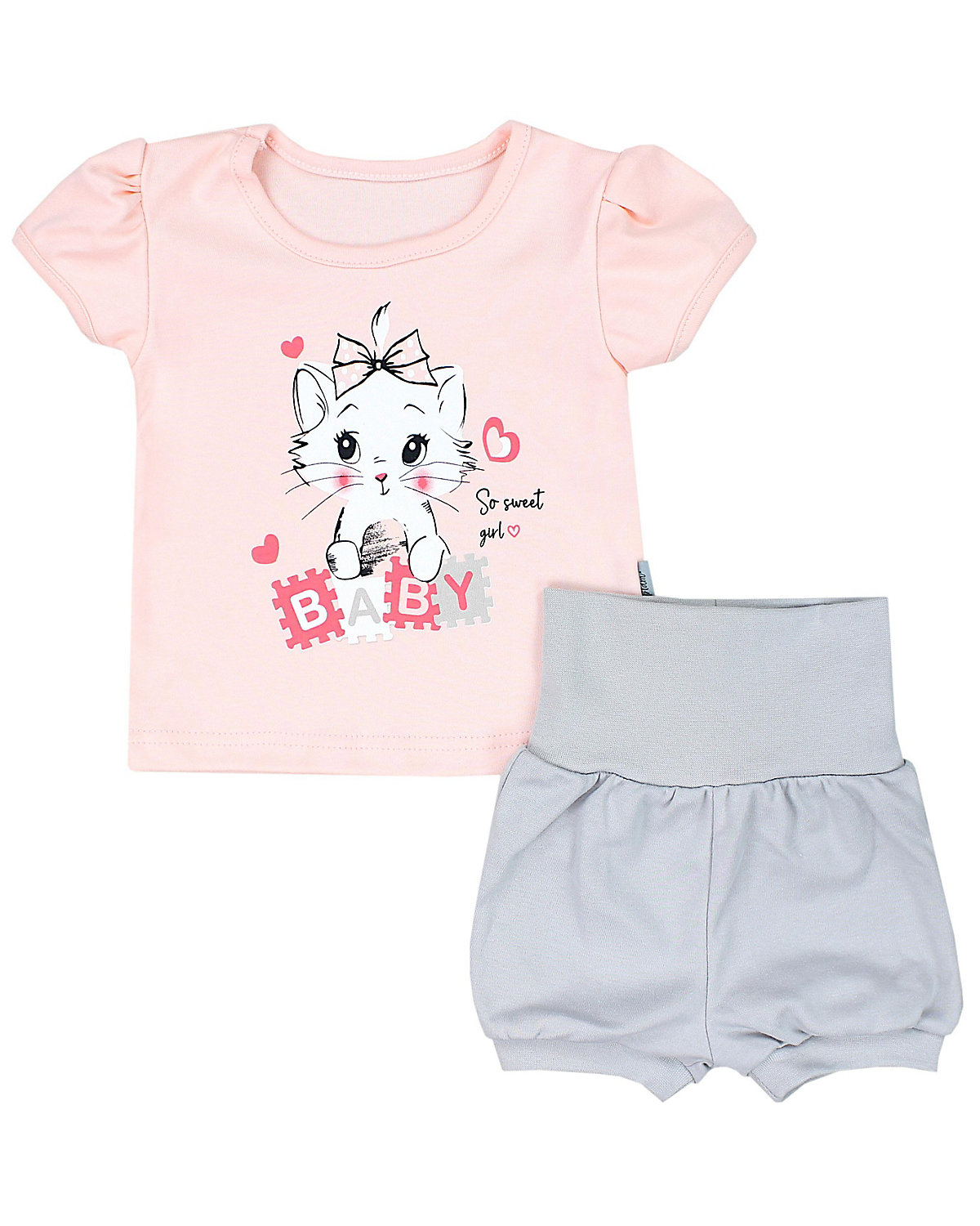 TupTam Baby Mädchen Sommer Bekleidung T-Shirt Shorts Set für Mädchen