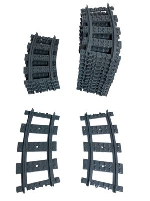 LEGO® Eisenbahn Schienen Kurve City Dunkelgrau Railway Track Curve 53400 NEU! Menge 25x