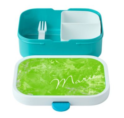 CreaDesign Brotdose Mepal Kinder mit Fächern mit Name personalisiert Traum grün RI10801