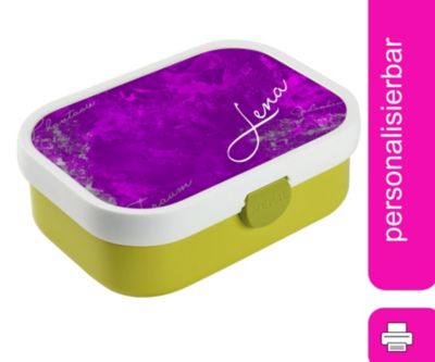 CreaDesign Brotdose Mepal Kinder mit Fächern mit Name personalisiert Traum lila