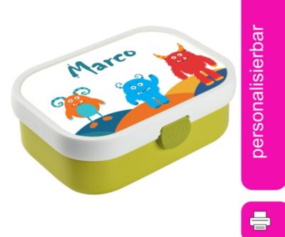 CreaDesign Brotdose Mepal Kinder mit Fächern mit Name personalisiert Monster
