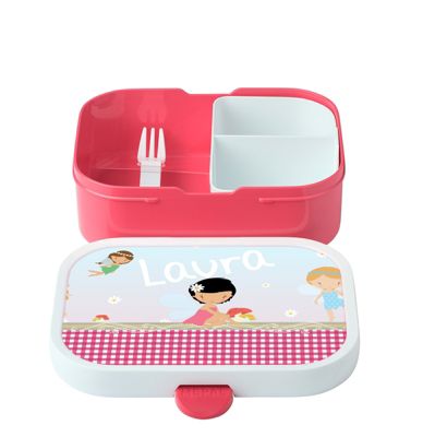 CreaDesign Brotdose Mepal Kinder mit Fächern mit Name personalisiert Fee NX9919