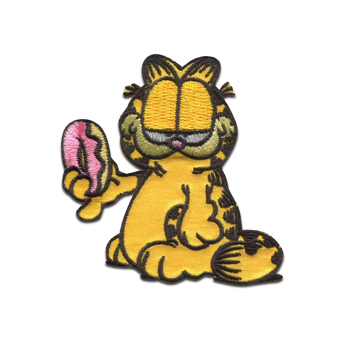 Aufnäher / Bügelbild Garfield Donut Comic Katze gestickt Nähsets für Kinder