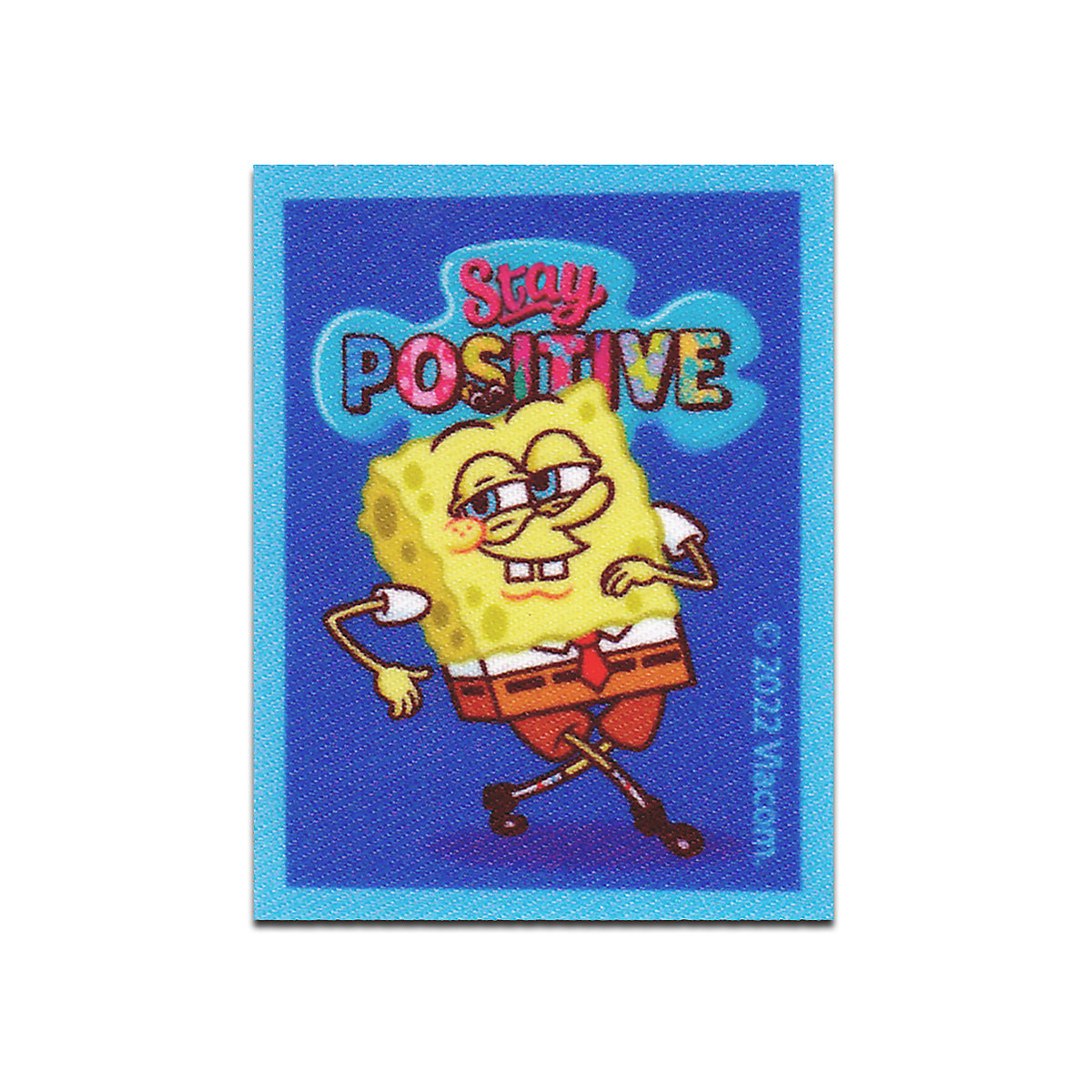 Aufnäher / Bügelbild SpongeBob Schwammkopf Stay positive gedruckt Nähsets für Kinder