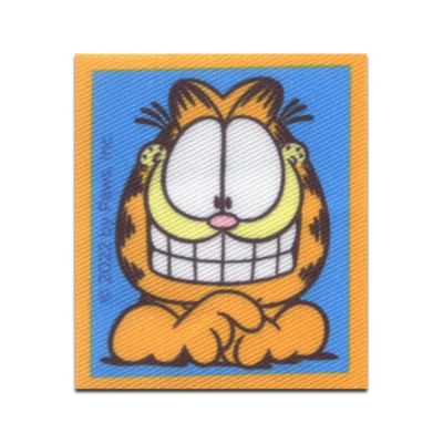 Aufnäher / Bügelbild Garfield lacht Comic Katze gedruckt Nähsets für Kinder