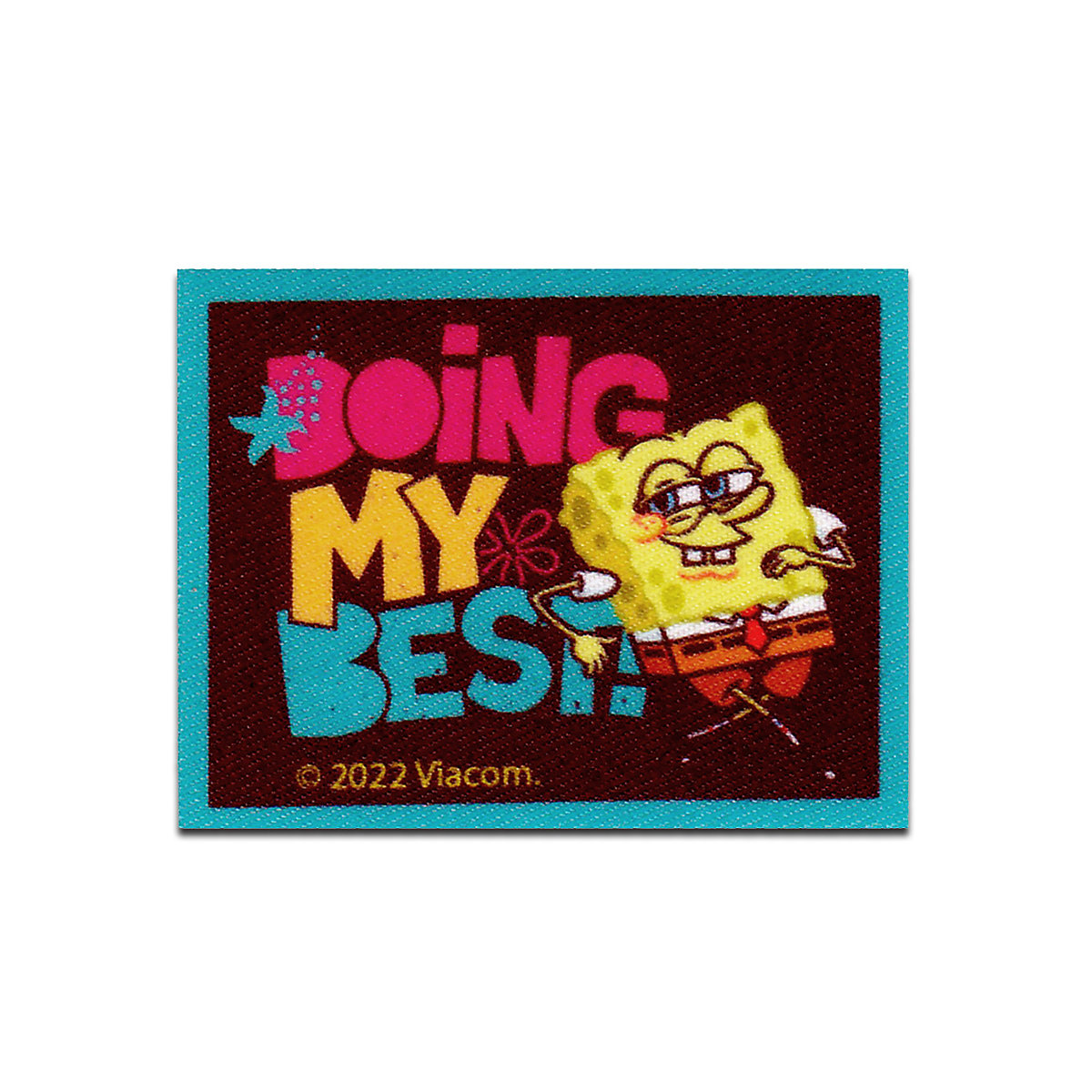 Aufnäher / Bügelbild SpongeBob Schwammkopf Doing my best gedruckt Nähsets für Kinder