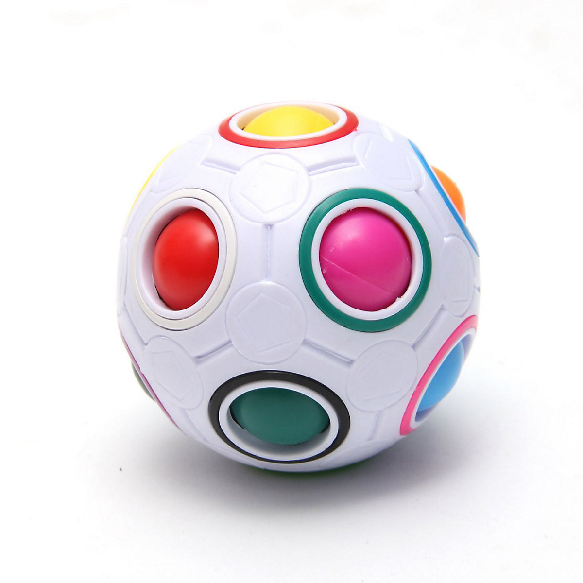 Syntek Regenbogenball Geschicklichkeitsspiel für Kinder und Erwachsene Spannendes Knobelspiel 12 Loch
