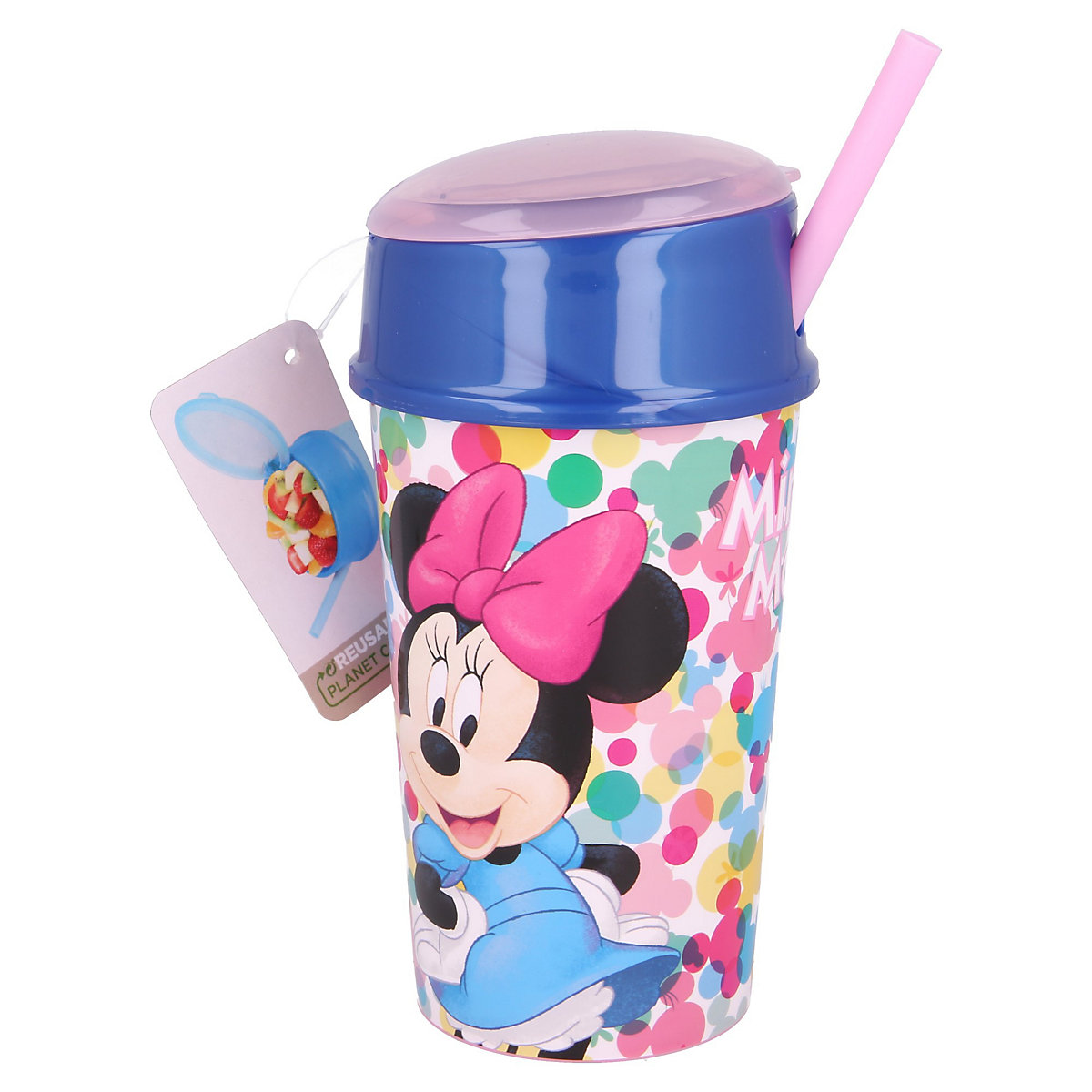 Minnie Mouse 2 in 1 Trinkbecher 400 ml mit integriertem Snackfach