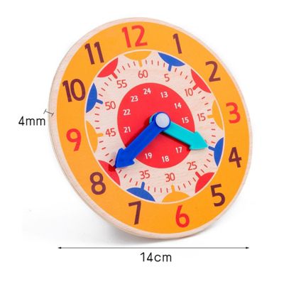 enbaoxin Zeit Erkenntnis Bunte Uhr Frühen Lernen Spielzeug Holz Kleine Uhr Puzzle Spielzeug für Kinder Kinder OR10885