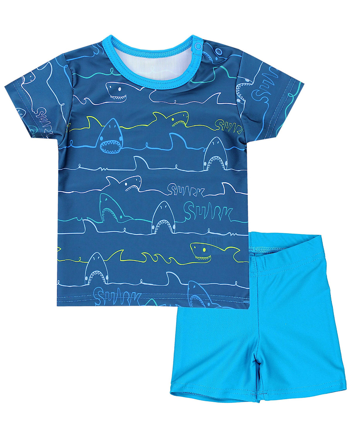 Aquarti Baby Jungen Bade-Set Zweiteiliger Badeanzug T-Shirt Hose für Jungen