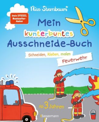 Image of Buch - Mein kunterbuntes Ausschneidebuch - Feuerwehr. Schneiden, kleben, malen ab 3 Jahren