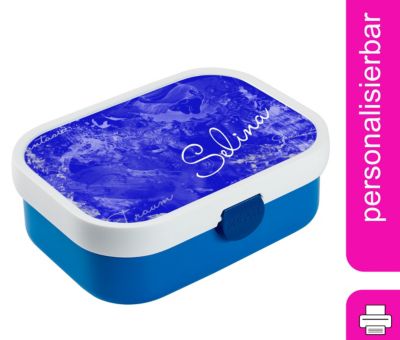 CreaDesign Brotdose Mepal Kinder mit Fächern mit Name personalisiert Traum blau