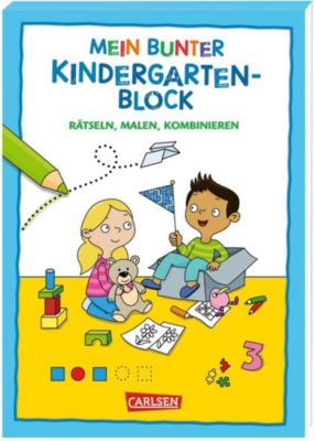 Image of Buch - Mein bunter Kindergarten-Block: Rätseln, malen, kombinieren