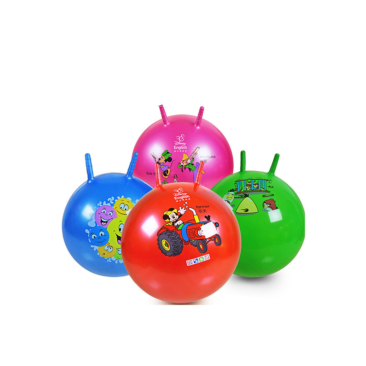 Syntek Hüpfball für Kinder im Freien (zufällige Farbe) Aufblasbares Schafhorn-Hüpfball-Kinderspielzeug (zufällige Farbe)
