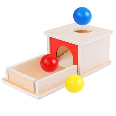 Syntek Kinder-Hand-Auge-Koordination Früherziehung Holzspielzeug Druckkugeltisch aus Holz für die frühe Bildung von Kindern Wissenschafts- und Bildungsspielzeug