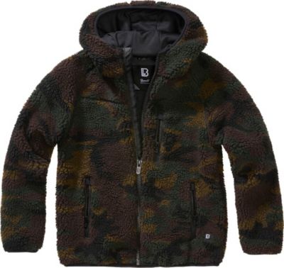 Brandit Kinder Jacke Kids Teddyfleecejacket Hood Olive