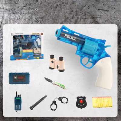 Decome Soft Bullet Wasserpistole Imitation Revolver Kinderspielzeug Spielzeugpistolenset für Kinder