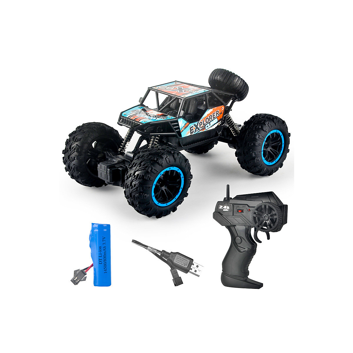 Decome Elektrisches Hochgeschwindigkeits-4WD-Kletterauto für Jungen Remote Control Buggy Spielzeug Super Large