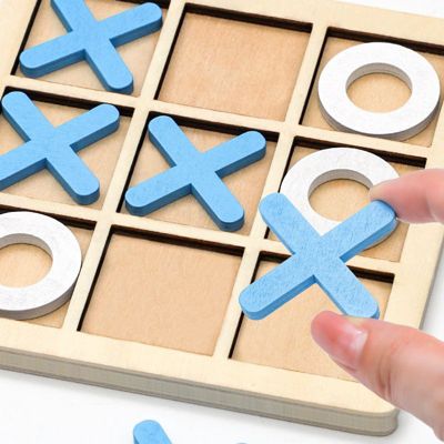 Decome Tic Tac Toe Brettspiel für Kinder Blockspielzeug für die frühkindliche Ausbildung OY11574