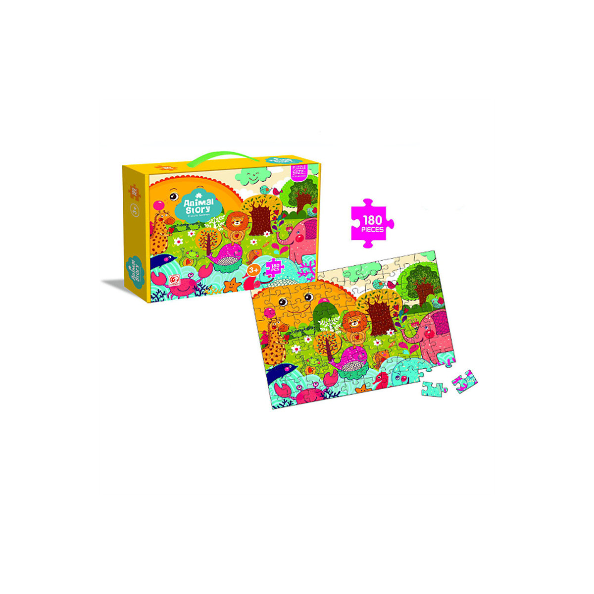 Brightake Pädagogisches Puzzle-Spielzeug aus Cartoons für Kinder Papier unregelmäßiges Puzzle Kinderspielzeug