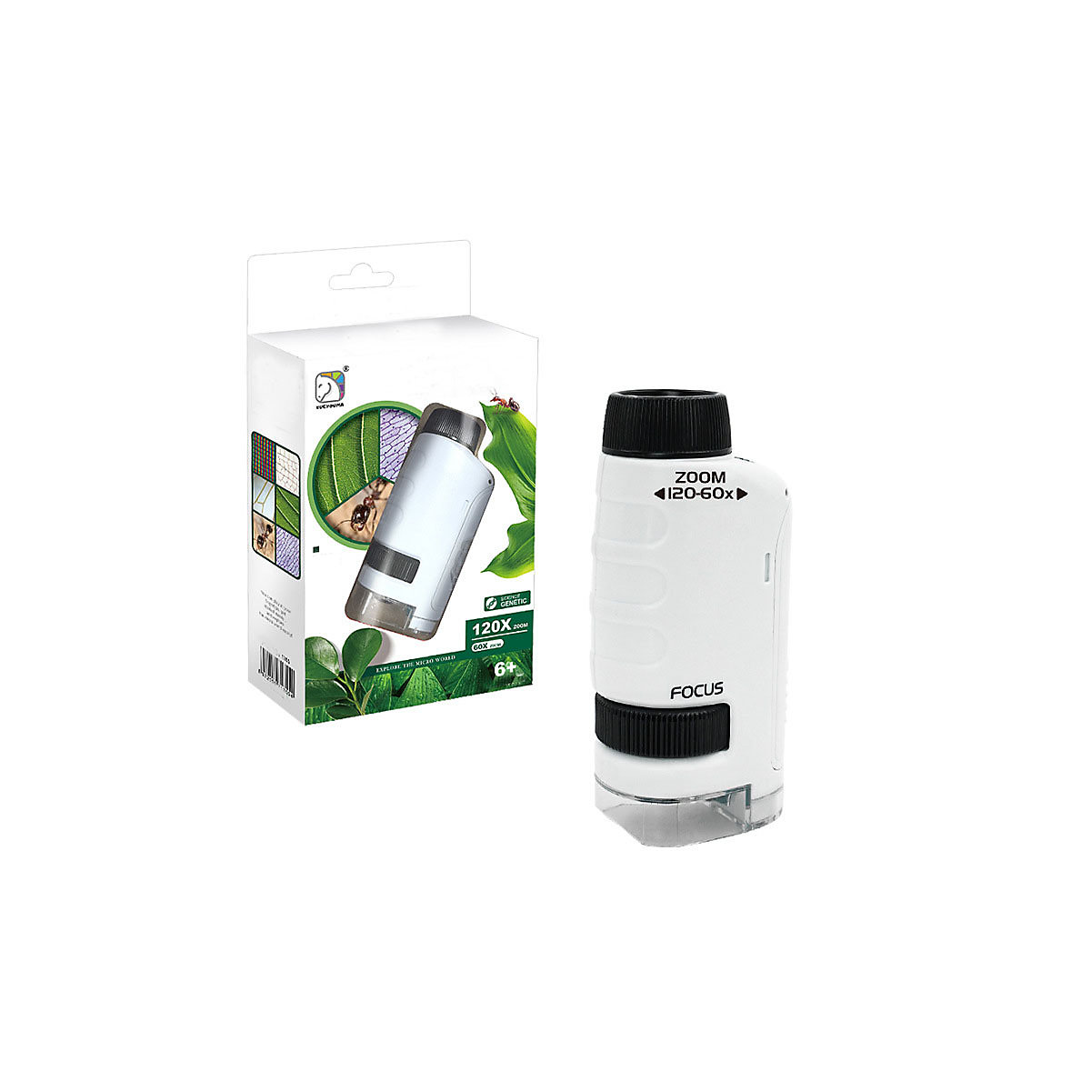 Epik Handheld Mikroskop Mit LED Licht Für Outdoor Kinder Stem Spielzeug Kinder Wissenschaft Mini Tasche Mikroskop Spielzeug