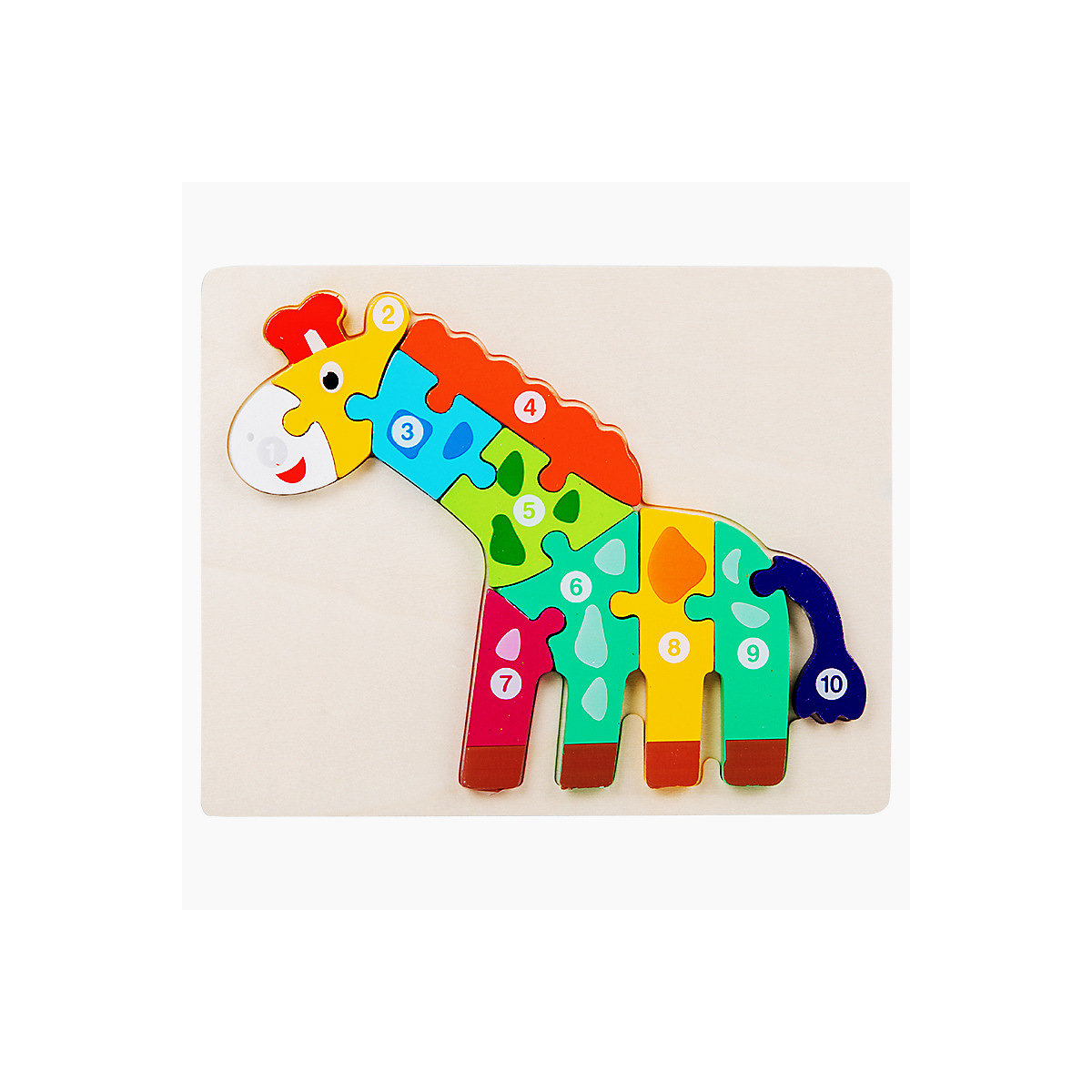 Syntek Dreidimensionales Puzzle aus Holz für Kinder Digitales kognitives Puzzle-Spielzeug für Kinder zur frühen Bildung GU11619