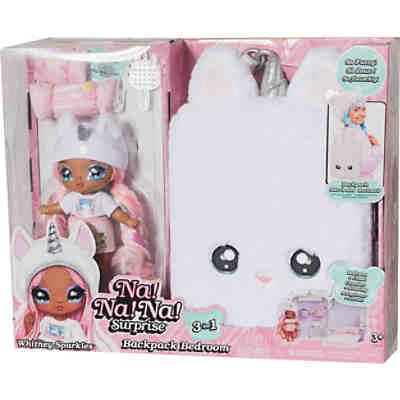 Na! Na! Na! Surprise 3-in-1 Backpack Bedroom Unicorn Playset Serie 4 - Whitney Sparkles