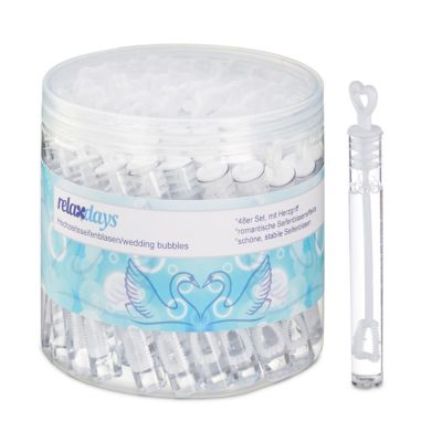 relaxdays Seifenblasen Hochzeit 48er Set