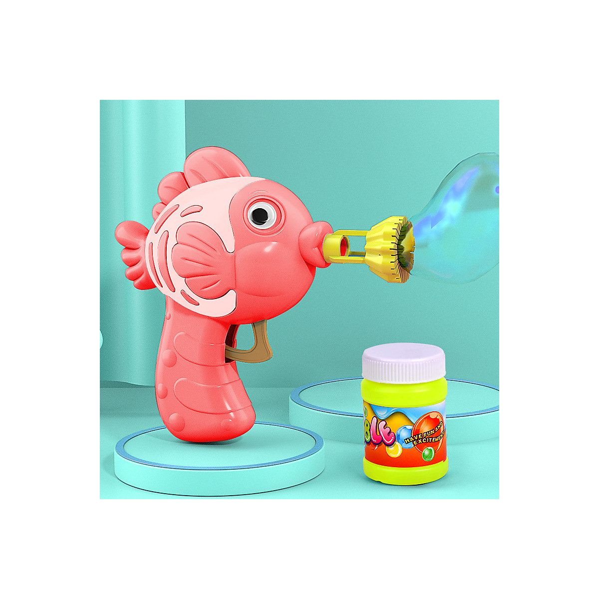 enbaoxin Cartoon Fische Wasser Bubble Gun Blase Gebläse Spielzeug Outdoor-Spielzeug für Fischblasen Wasserpistolen für Kinder