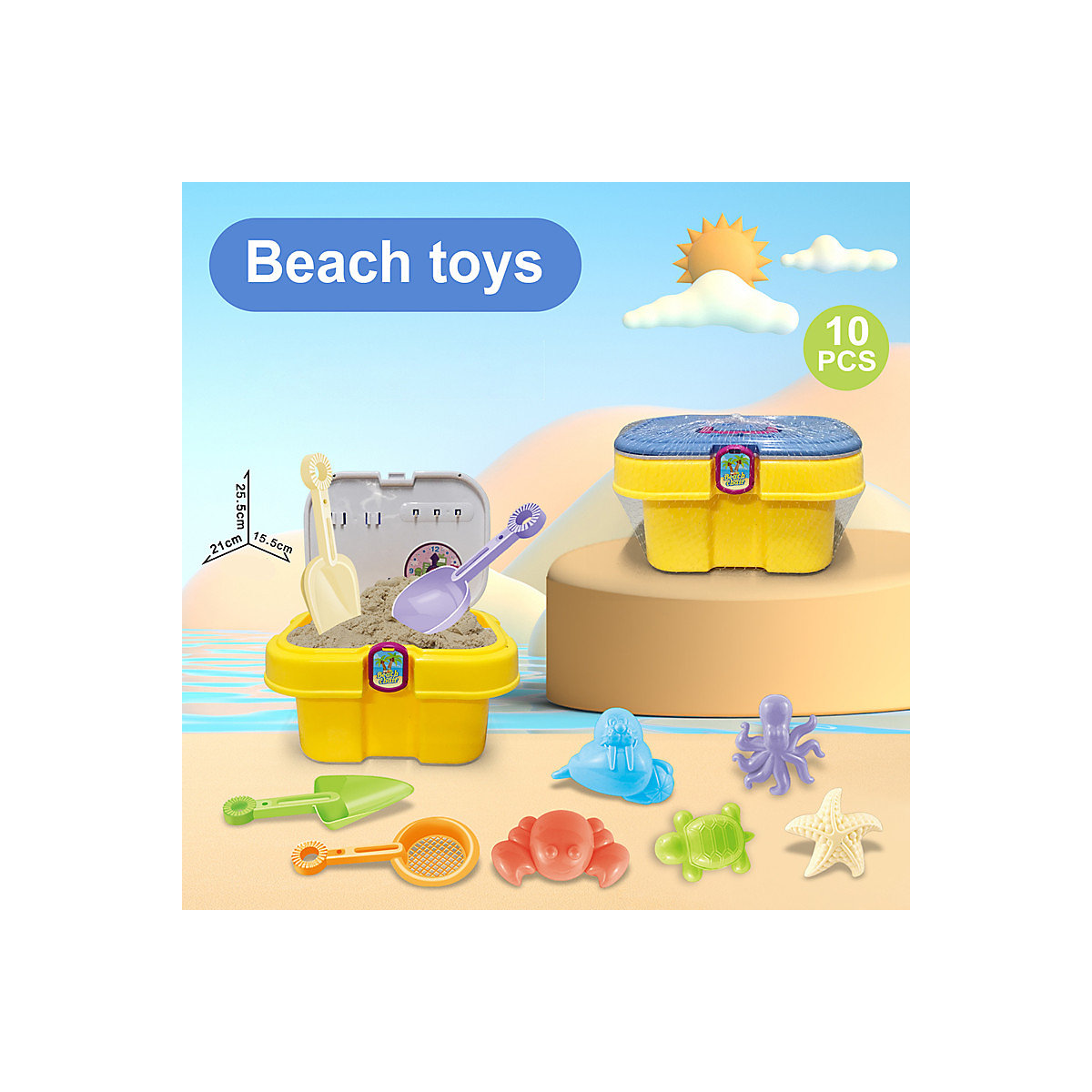 Syntek Strandspielzeugset für Kinder Wasserspiel-Set für Kinder am Strand