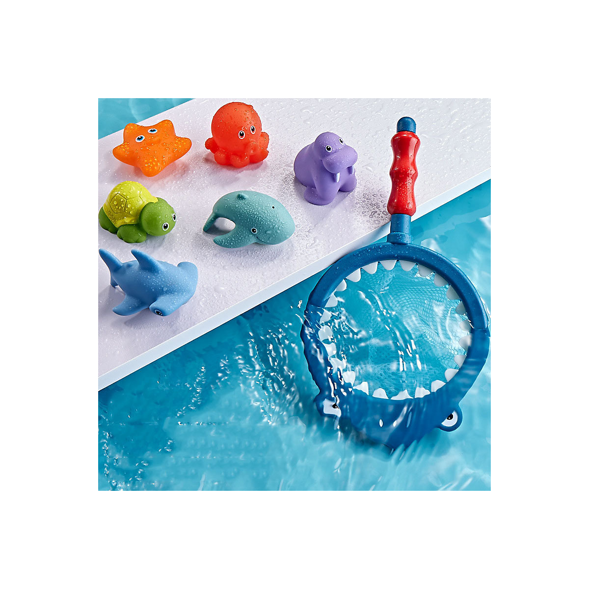 Syntek Kinderfischfangset Spielzeug Baby-Badespielzeug-Set Hai Badespielzeug und Wasserspielzeug