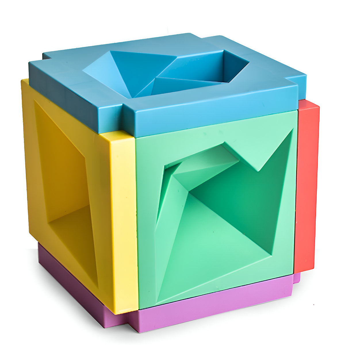 Debuy DIY Cube Kinderspielzeug 3D Stereo Tangram Puzzle