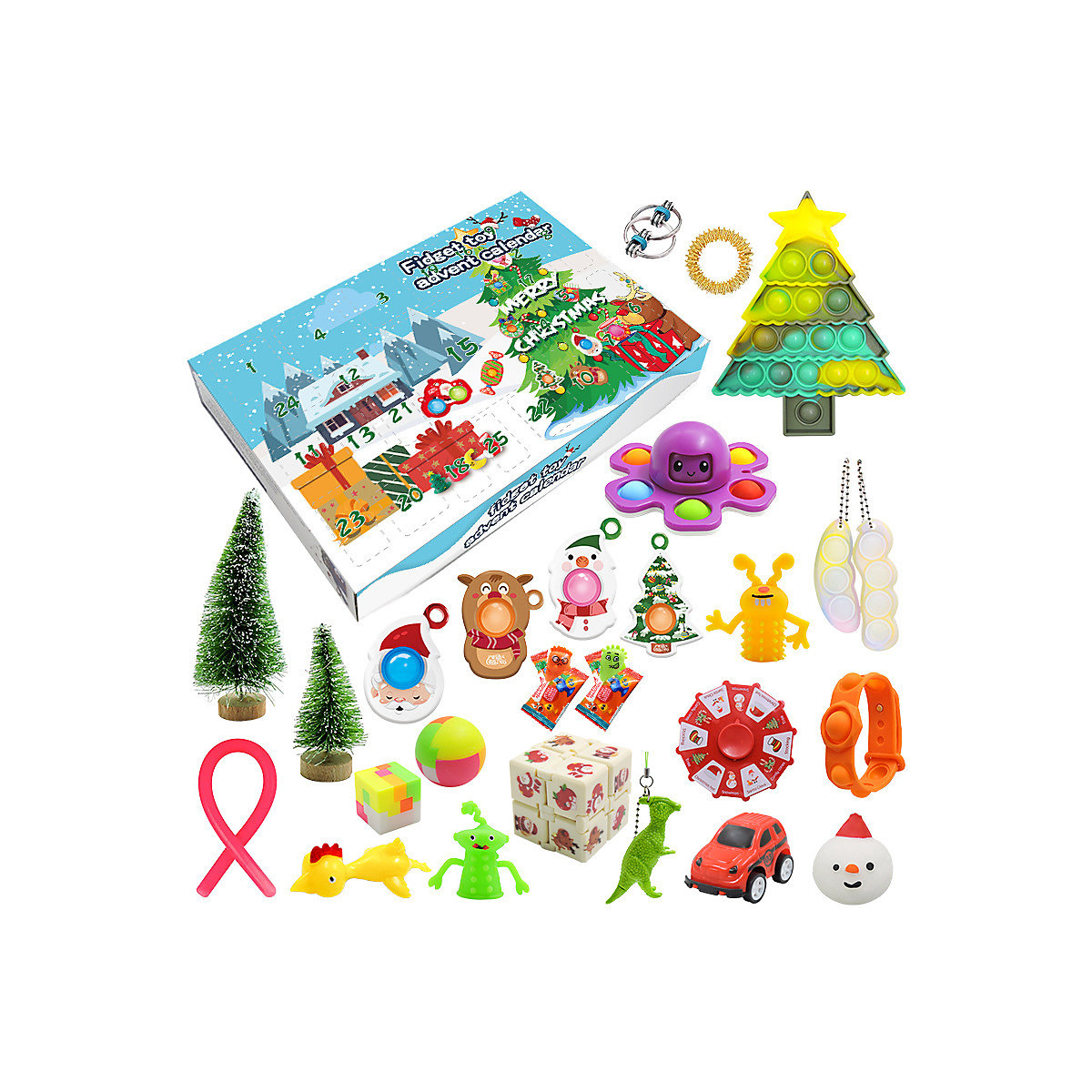 enbaoxin Mini Kinder Weihnachten Advent Kalender Blind Box Kinder Weihnachten Geschenk