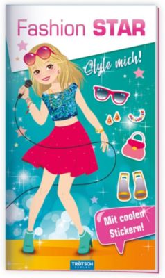 Image of Buch - Trötsch Malbuch Stickermalbuch Fashion-Star Popstar