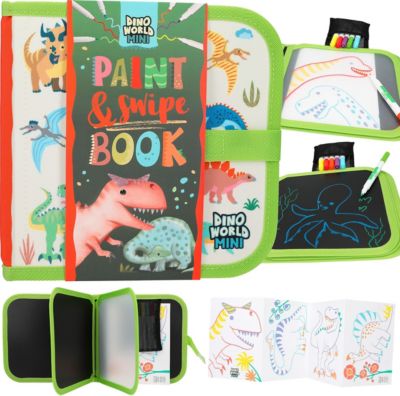 Image of Buch - Dino World Paint & Swipe Book