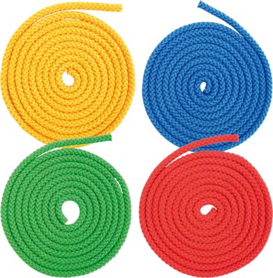 EDUPLAY 800434 Uni Seil Springseil Hüpfseil Farbe zufälli mehrfarbig je 2,5 m 