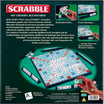 Scrabble mit großen Buchstaben Spiel Scrabble Deutsch 2014 