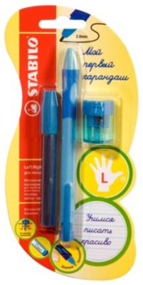 STABILO LeftRight Набор для левшей, голубой (3 предмета)