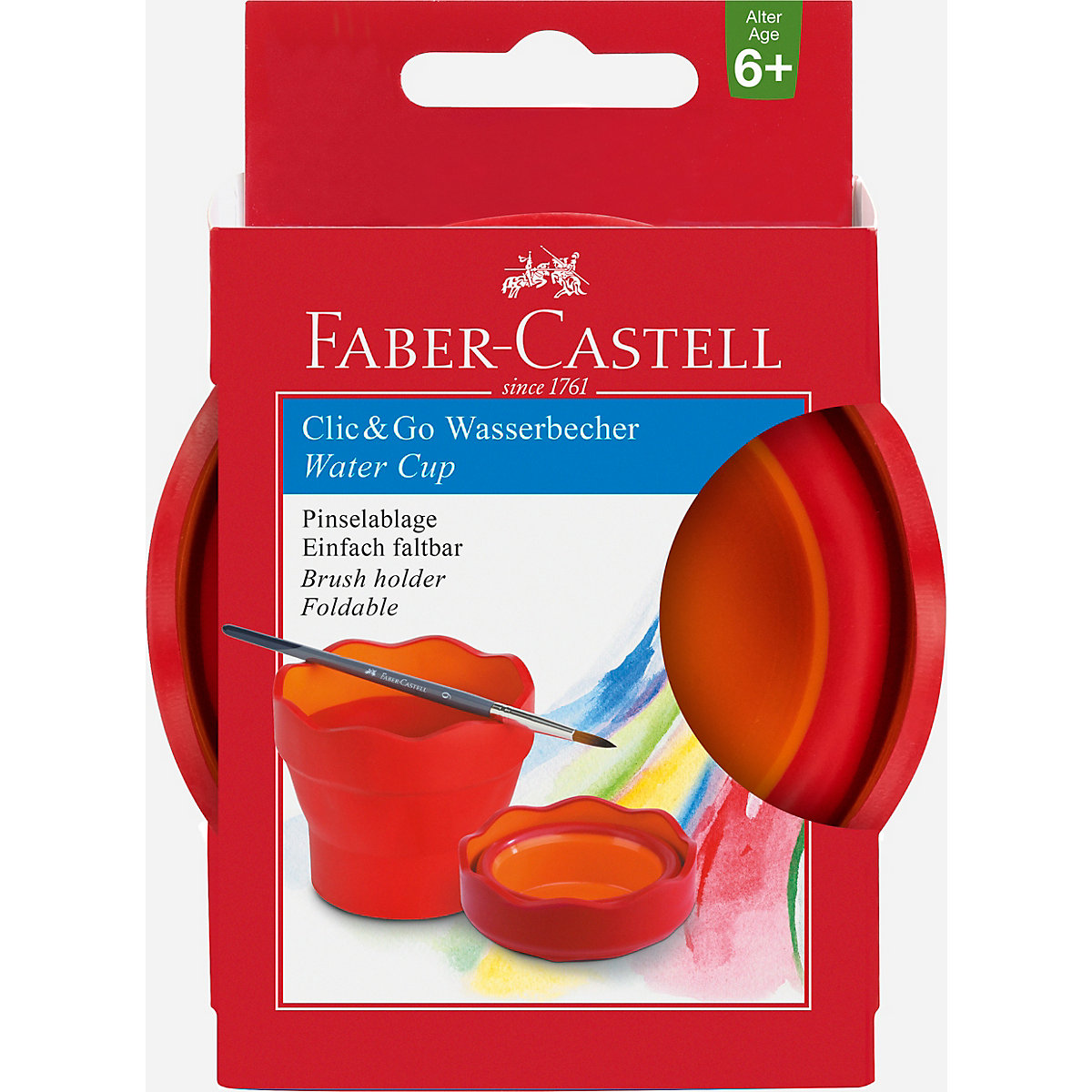 Faber-Castell CLIC & GO Wasserfaltbecher rot/orange