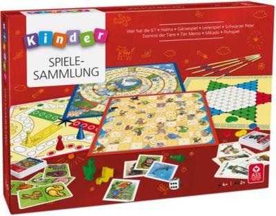 Kinderspielesammlung, ASS | myToys ASS Kinder Spielesammlung 9 Spiele Gänsespiel Halma