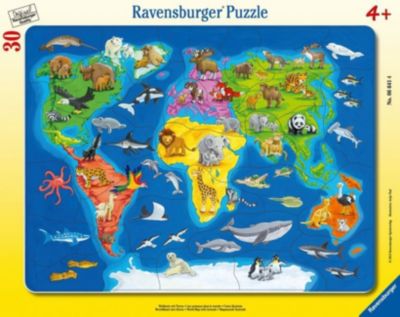 15 Teile Ravensburger Kinder Rahmen Puzzle Tiere Afrikas 06136 