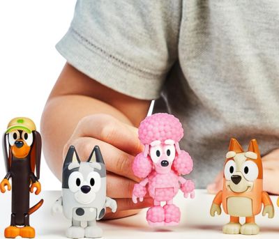 Bluey Figuren Set 4 Stück - Bewegliche Spielzeug Figuren Der Kinderserie
