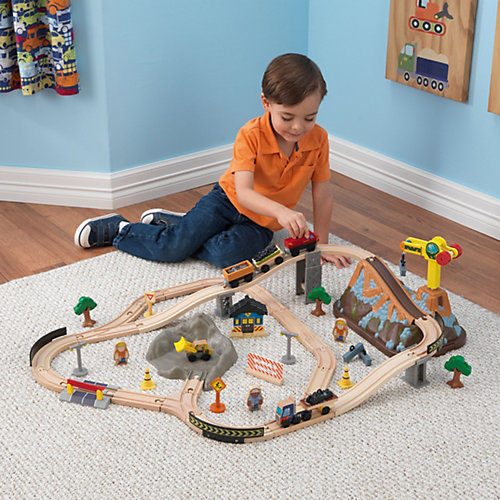 Железная дорога KidKraft "Горная стройка", 61 элемент от KidKraft